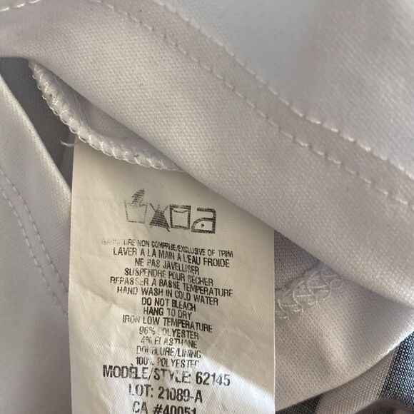 Frank Lyman Size 4 White and Black Striped Strapless Pencil Maxi Skirt Side Slit - Picture 6 of 7